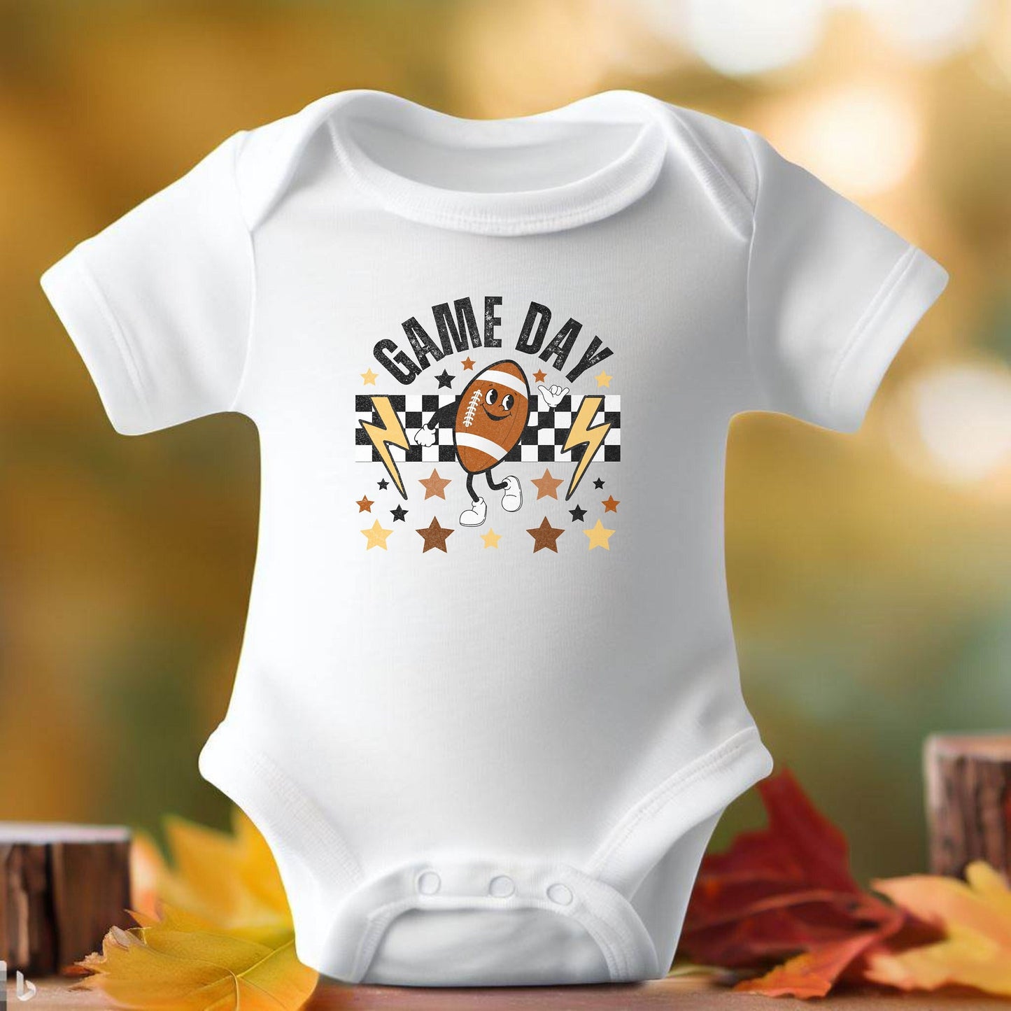 Cute Baby Football Shirt, Retro Football Bodysuit for Toddler, Football Snapsuit, Distressed Fall Sports Tee, Game Day, Football Lover Gift
