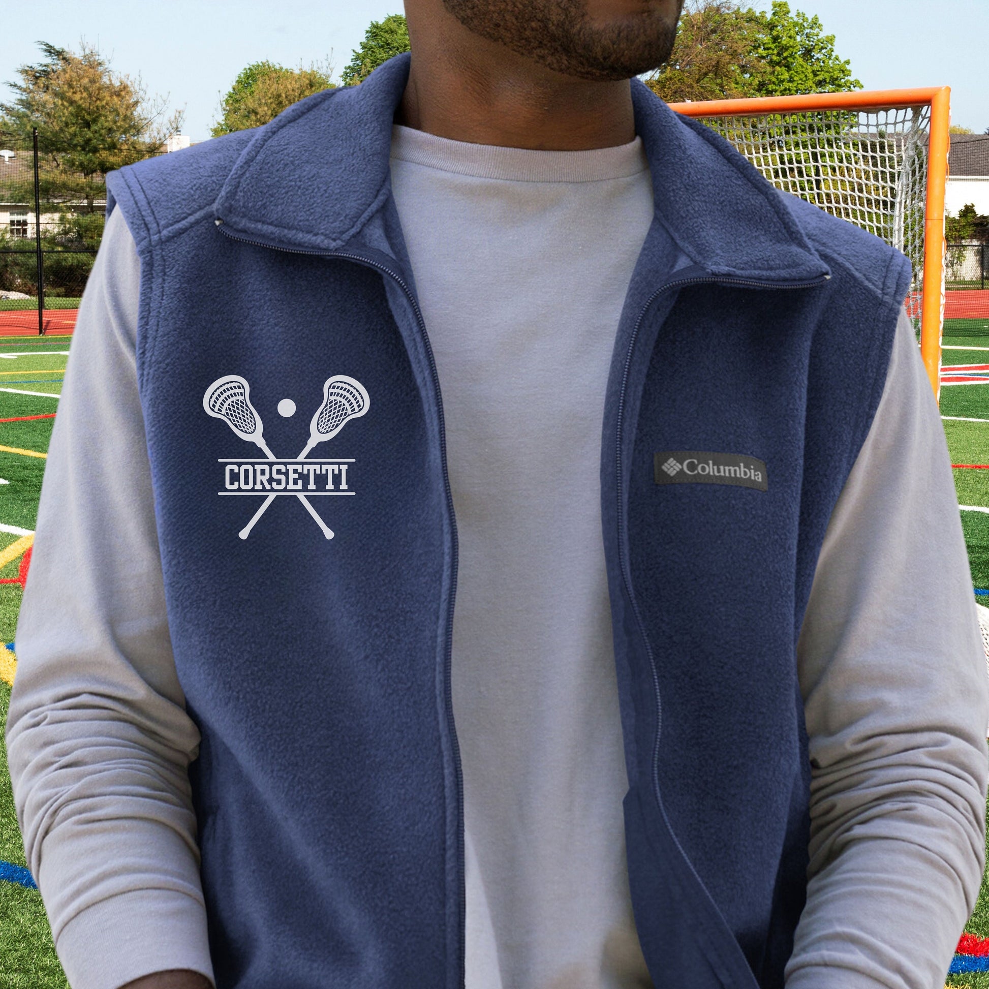 Custom Fleece Lacrosse Vest, Personalized Lacrosse Vest, Fleece Sweatshirt, Lacrosse Jacket, Lacrosse Sweatshirt, Lacrosse Team Gift, Coach