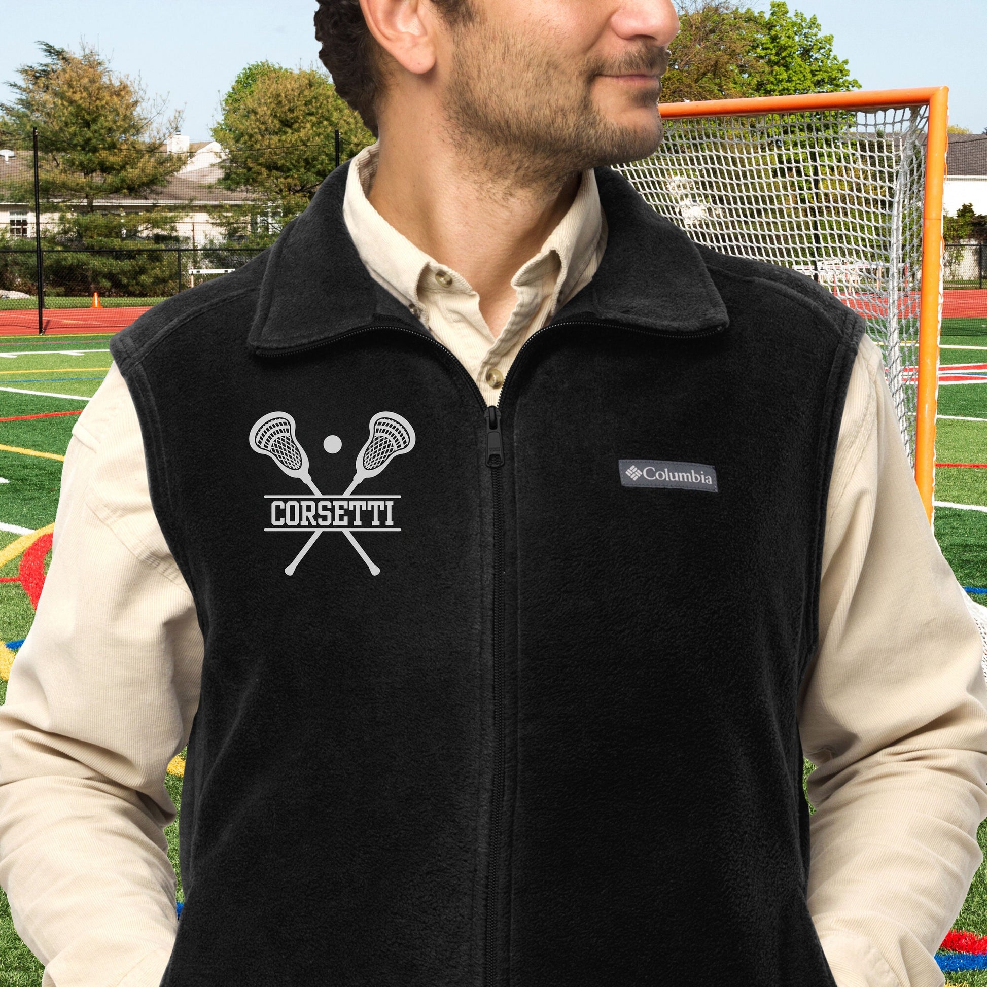 Custom Fleece Lacrosse Vest, Personalized Lacrosse Vest, Fleece Sweatshirt, Lacrosse Jacket, Lacrosse Sweatshirt, Lacrosse Team Gift, Coach