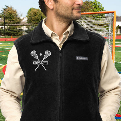 Custom Fleece Lacrosse Vest, Personalized Lacrosse Vest, Fleece Sweatshirt, Lacrosse Jacket, Lacrosse Sweatshirt, Lacrosse Team Gift, Coach