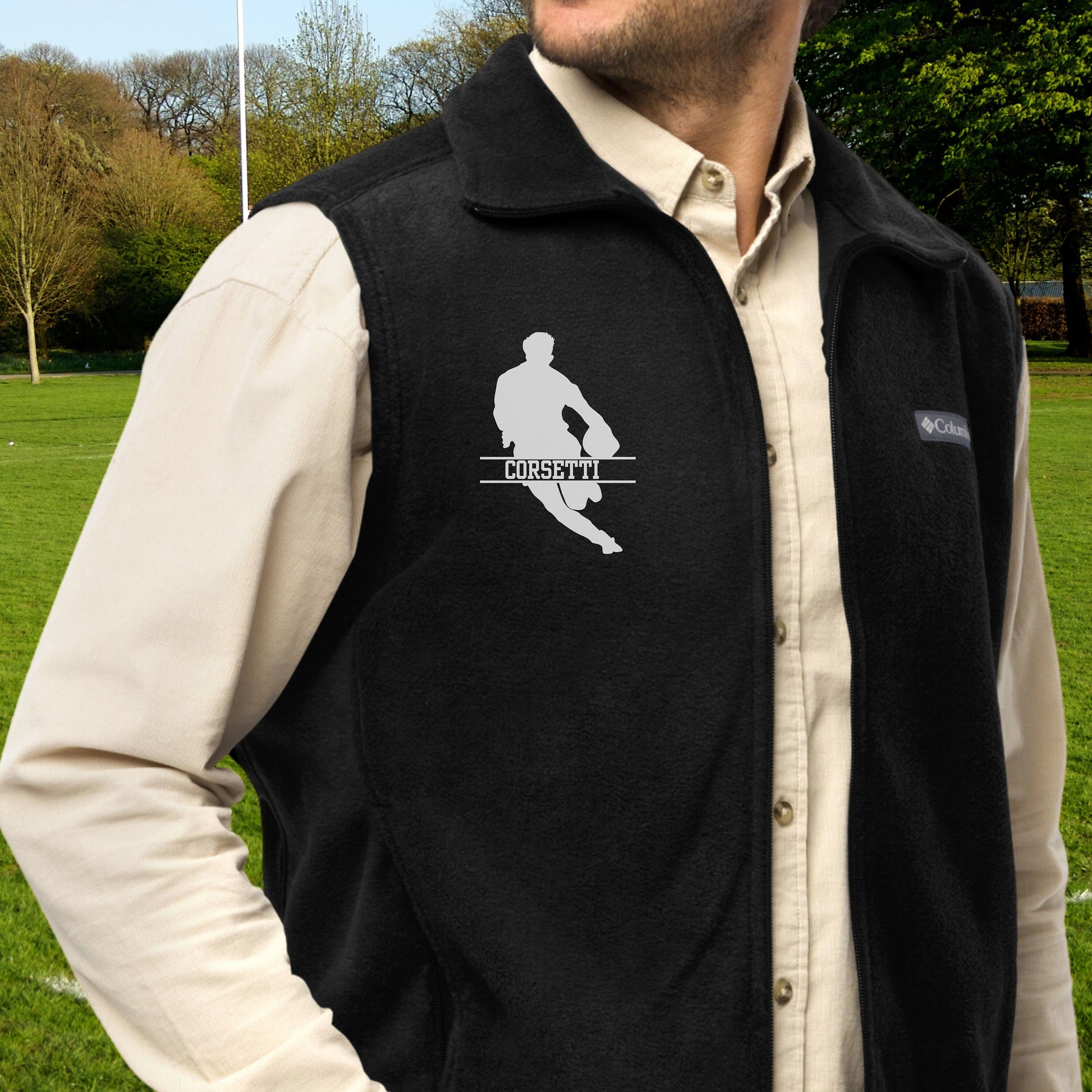 Custom Fleece Rugby Vest, Personalized Rugby Vest, Fleece Sweatshirt, Rugby Jacket, Rugby Team gift, Rugby Coach Gift, Rugby Gift Idea