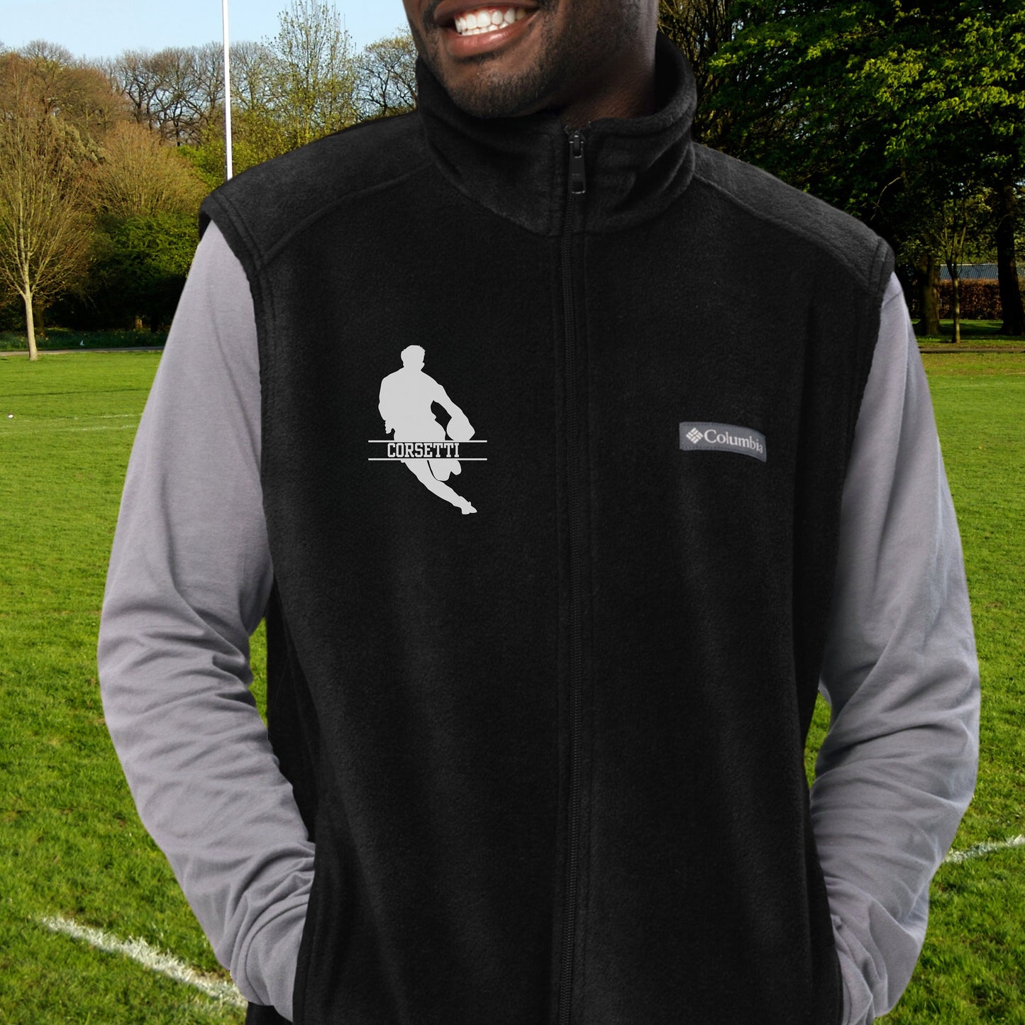 Custom Fleece Rugby Vest, Personalized Rugby Vest, Fleece Sweatshirt, Rugby Jacket, Rugby Team gift, Rugby Coach Gift, Rugby Gift Idea
