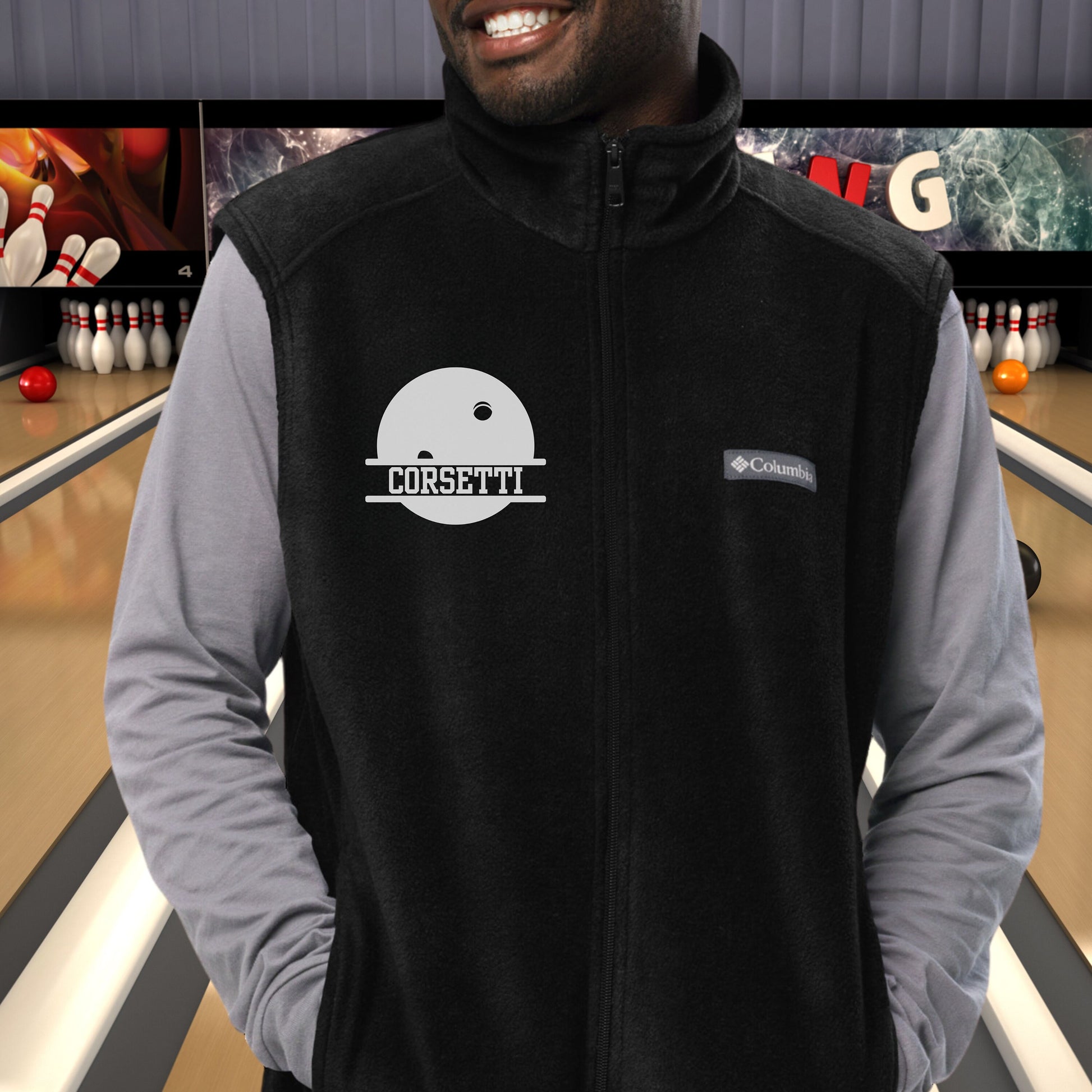 Custom Fleece Bowling Vest, Personalized Bowling Vest, Fleece Sweatshirt, Bowling Jacket, Bowling Sweatshirt, Bowling Team Gift, Bowl Coach