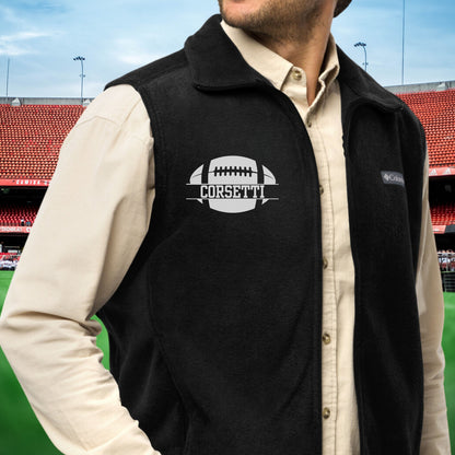 Custom Fleece Football Vest, Personalized Football Vest, Fleece Sweatshirt, Football Jacket, Football Sweatshirt, Football Team Gift, Coach