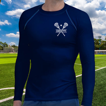 Men's Custom Lacrosse Shirt, Personalized Rash Guard, Lacrosse Undershirt, Dry Fit Undershirt, Men's Spandex Athletic Shirt, Lax Player Gift