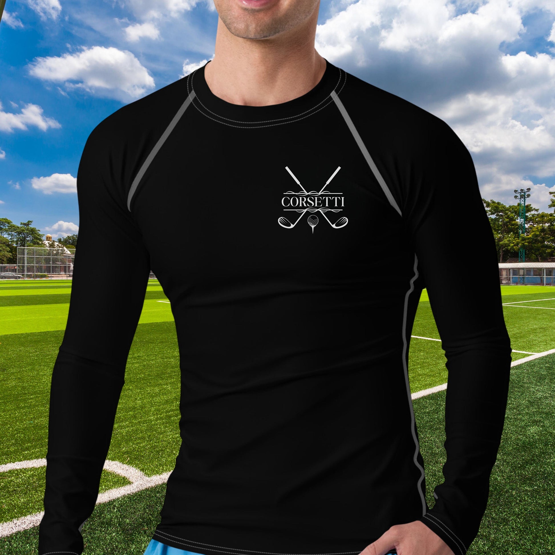 Men's Custom Golf Shirt, Personalized Rash Guard, Golf Undershirt, Dry Fit Undershirt, Men's Spandex Athletic Shirt, Golf Gifts for Men