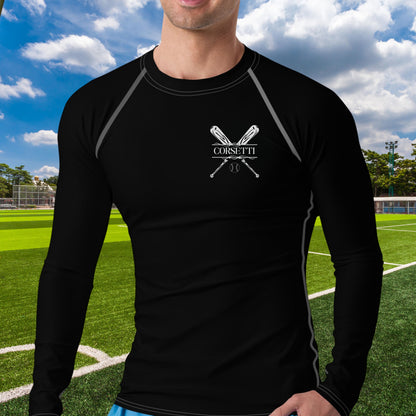 Men's Custom Baseball Shirt, Personalized Rash Guard, Baseball Undershirt, Dry Fit Undershirt, Men's Spandex Athletic Shirt, Baseball Gift