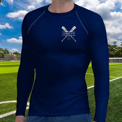 Men's Custom Baseball Shirt, Personalized Rash Guard, Baseball Undershirt, Dry Fit Undershirt, Men's Spandex Athletic Shirt, Baseball Gift