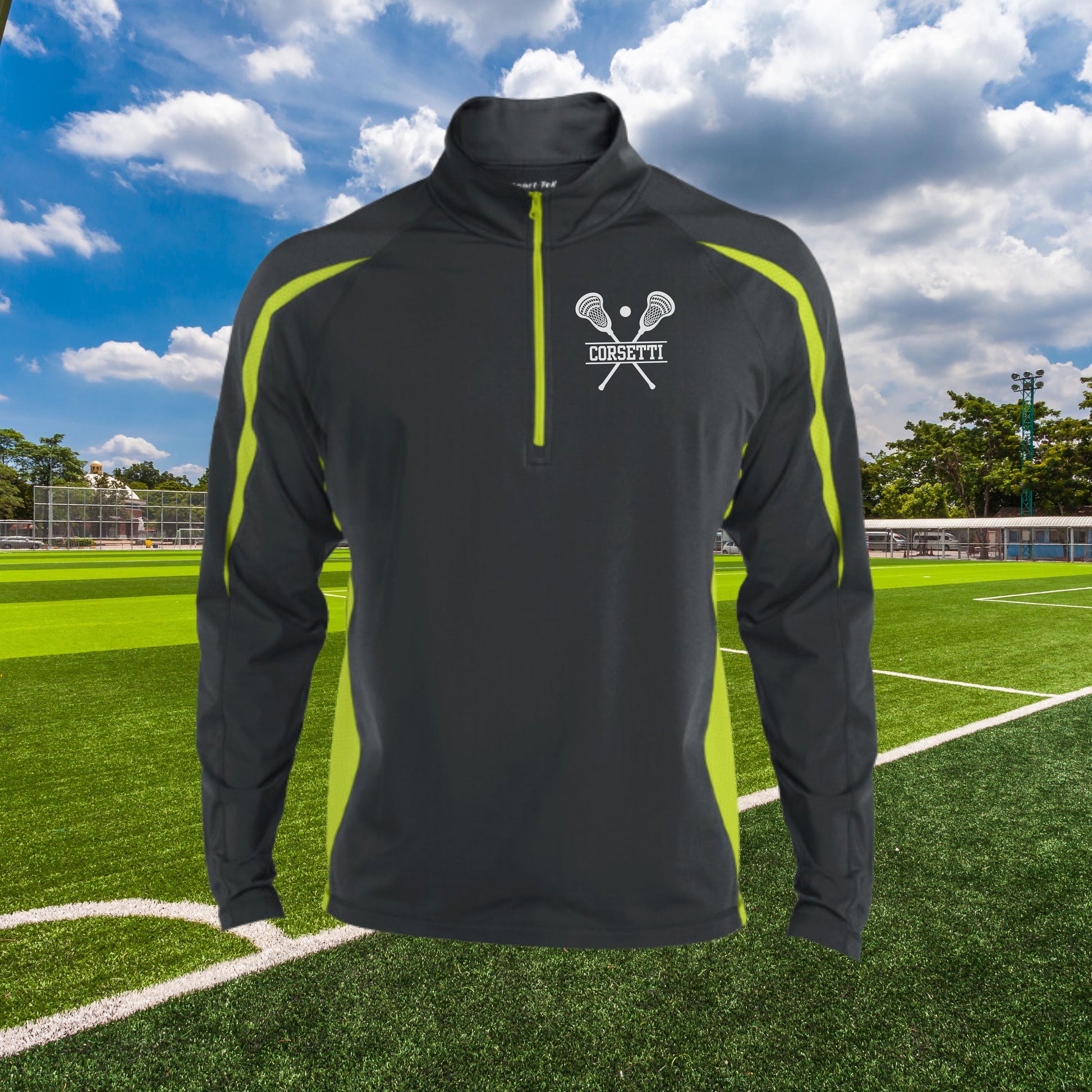 Personalized Lacrosse Sweatshirt, Custom Half Zip Pullover Sweater, Custom Lax Gift, Lacrosse Coach Gift, Lacrosse Team Gift, Lax Monogram