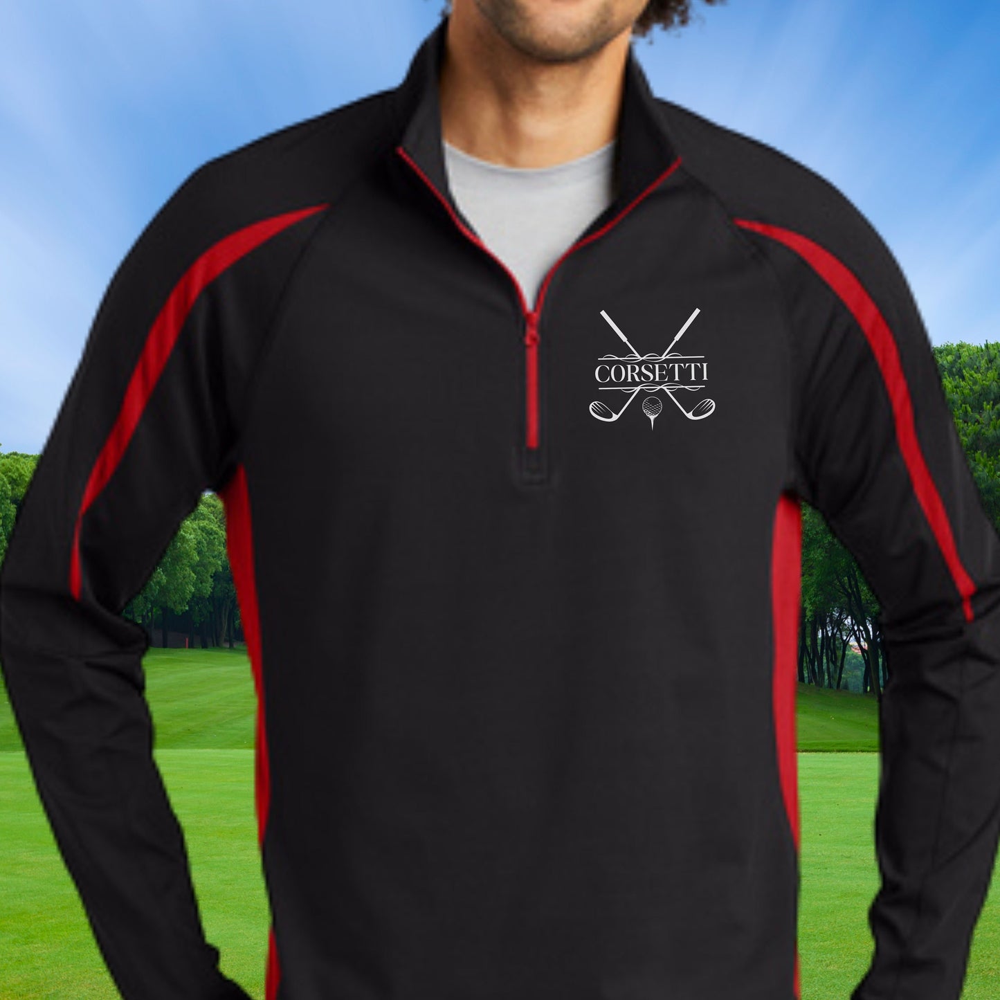 Personalized Golf Sweatshirt, Custom Half Zip Pullover Sweater, Custom Golf Gift, Golf Gifts for Men, Perfect Gift for Dad, Gift for Husband