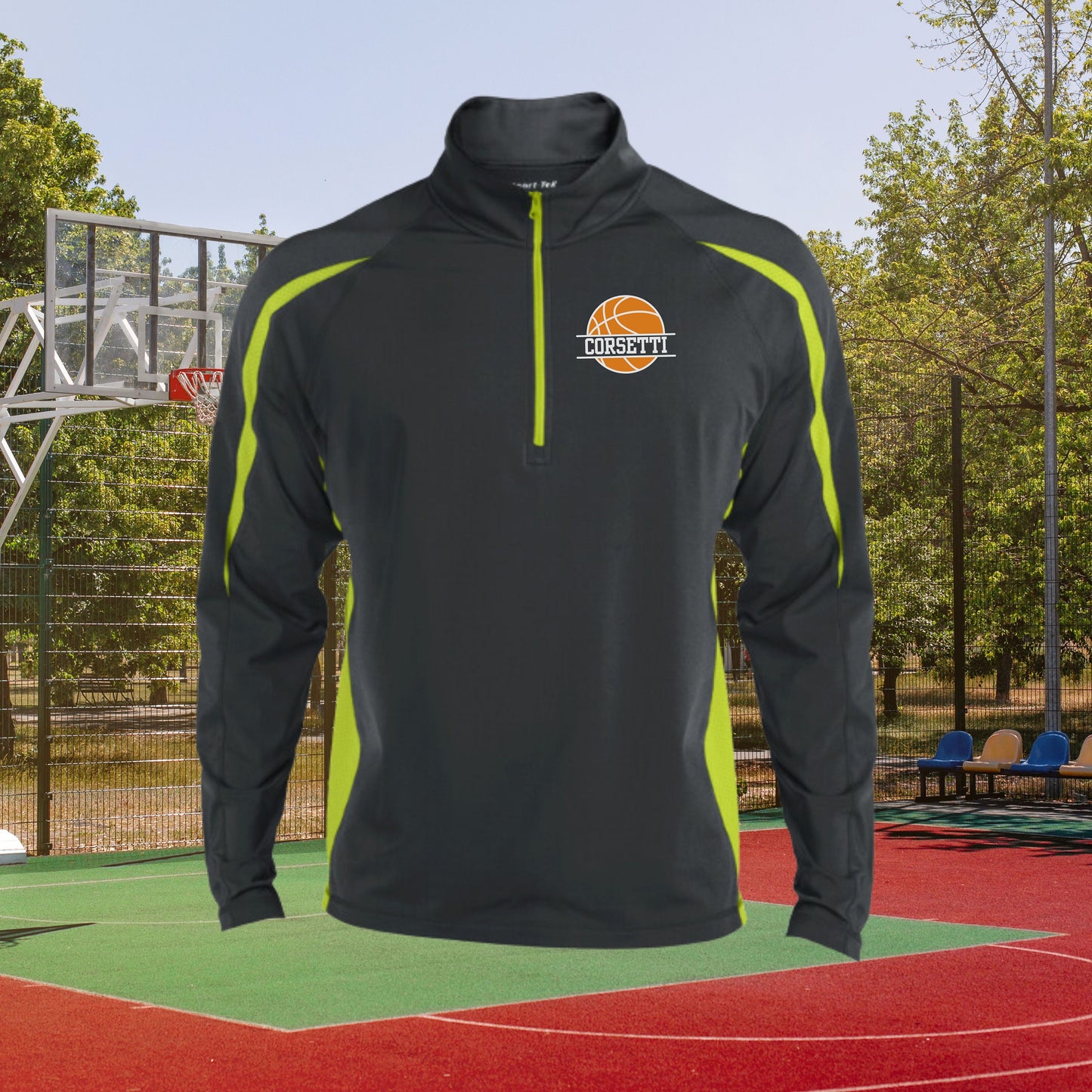 Personalized Basketball Sweatshirt, Custom Half Zip Pullover Sweater, Custom Basketball Gift, Basketball Coach Gift, Basketball Team Gift