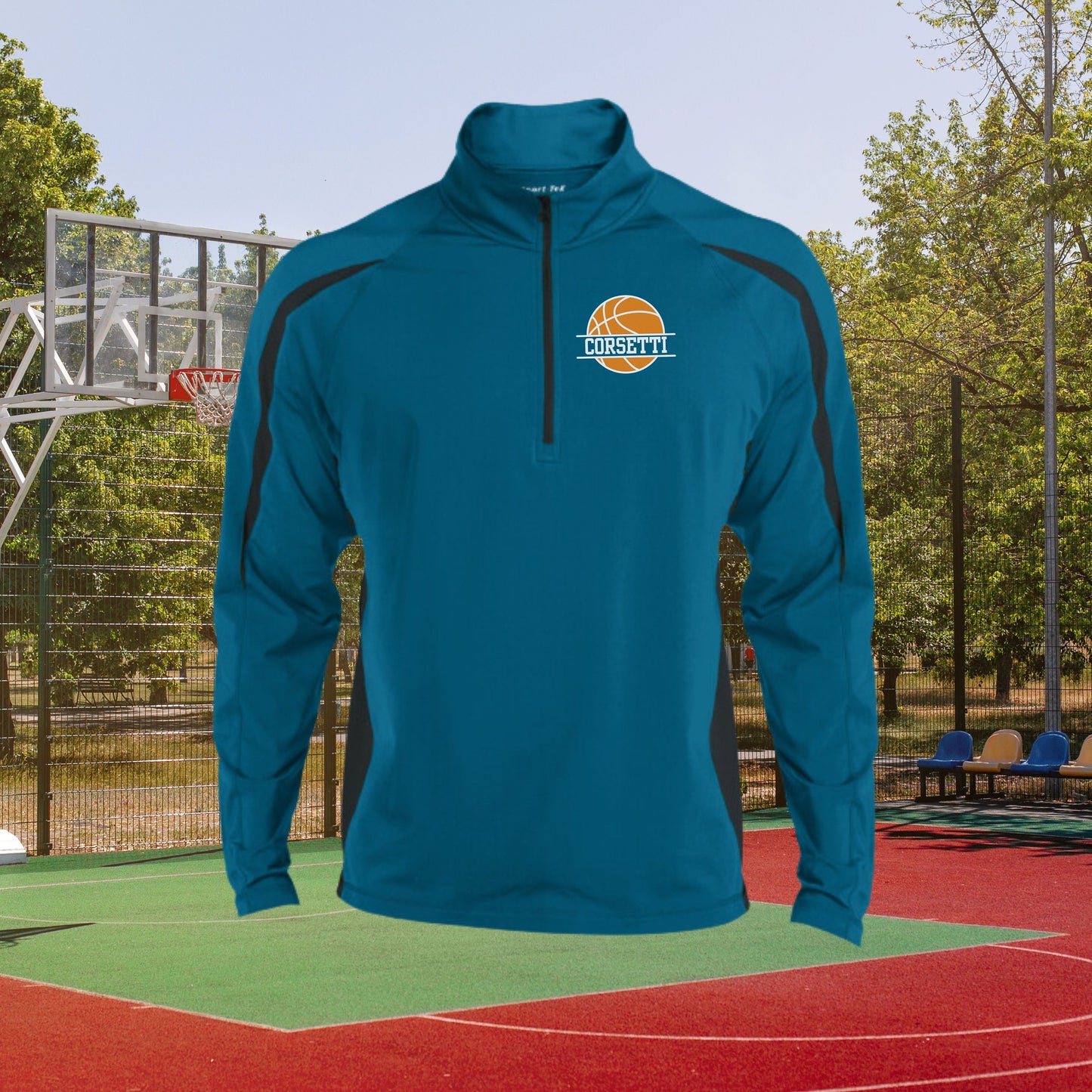 Personalized Basketball Sweatshirt, Custom Half Zip Pullover Sweater, Custom Basketball Gift, Basketball Coach Gift, Basketball Team Gift