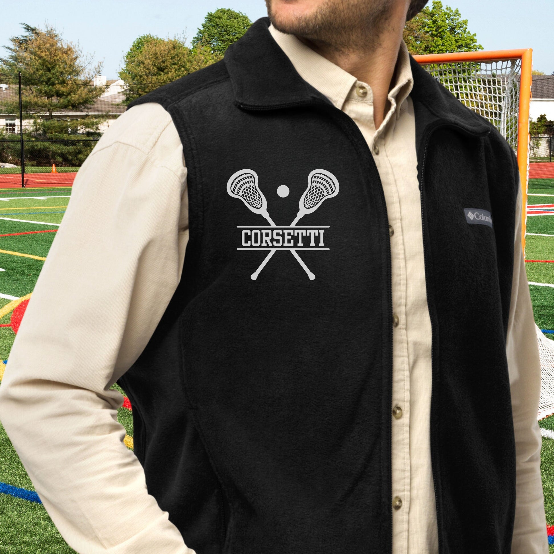 Custom Fleece Lacrosse Vest, Personalized Lacrosse Vest, Fleece Sweatshirt, Lacrosse Jacket, Lacrosse Sweatshirt, Lacrosse Team Gift, Coach