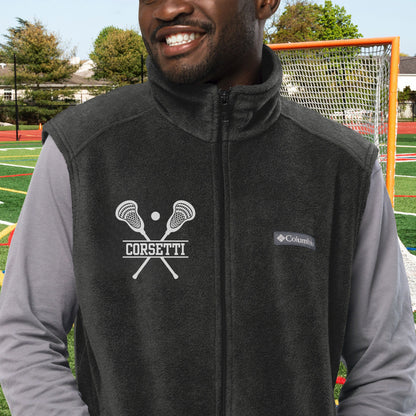 Custom Fleece Lacrosse Vest, Personalized Lacrosse Vest, Fleece Sweatshirt, Lacrosse Jacket, Lacrosse Sweatshirt, Lacrosse Team Gift, Coach