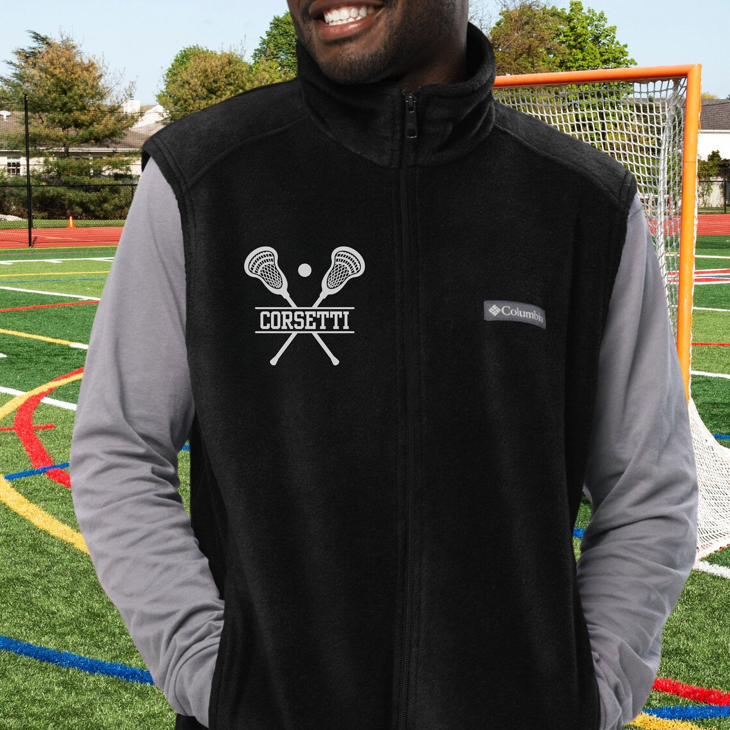 Custom Fleece Lacrosse Vest, Personalized Lacrosse Vest, Fleece Sweatshirt, Lacrosse Jacket, Lacrosse Sweatshirt, Lacrosse Team Gift, Coach