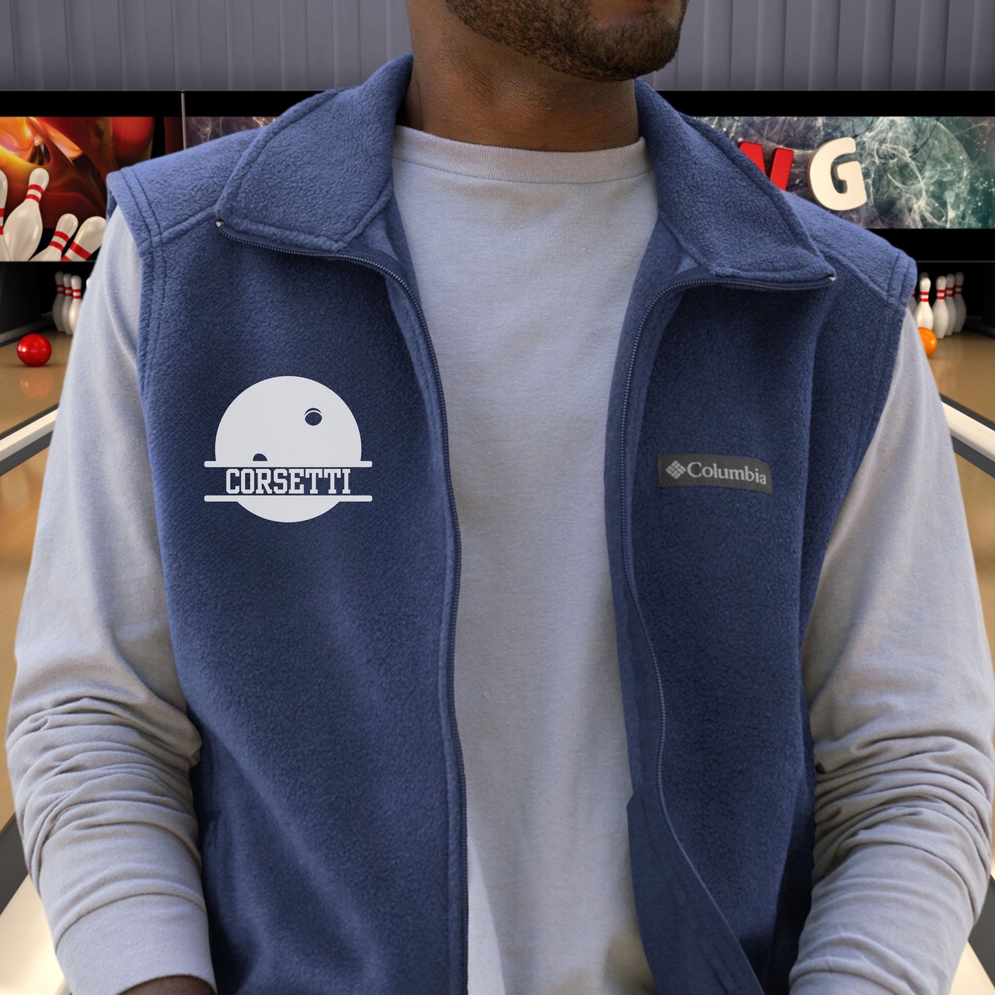 Custom Fleece Bowling Vest, Personalized Bowling Vest, Fleece Sweatshirt, Bowling Jacket, Bowling Sweatshirt, Bowling Team Gift, Bowl Coach