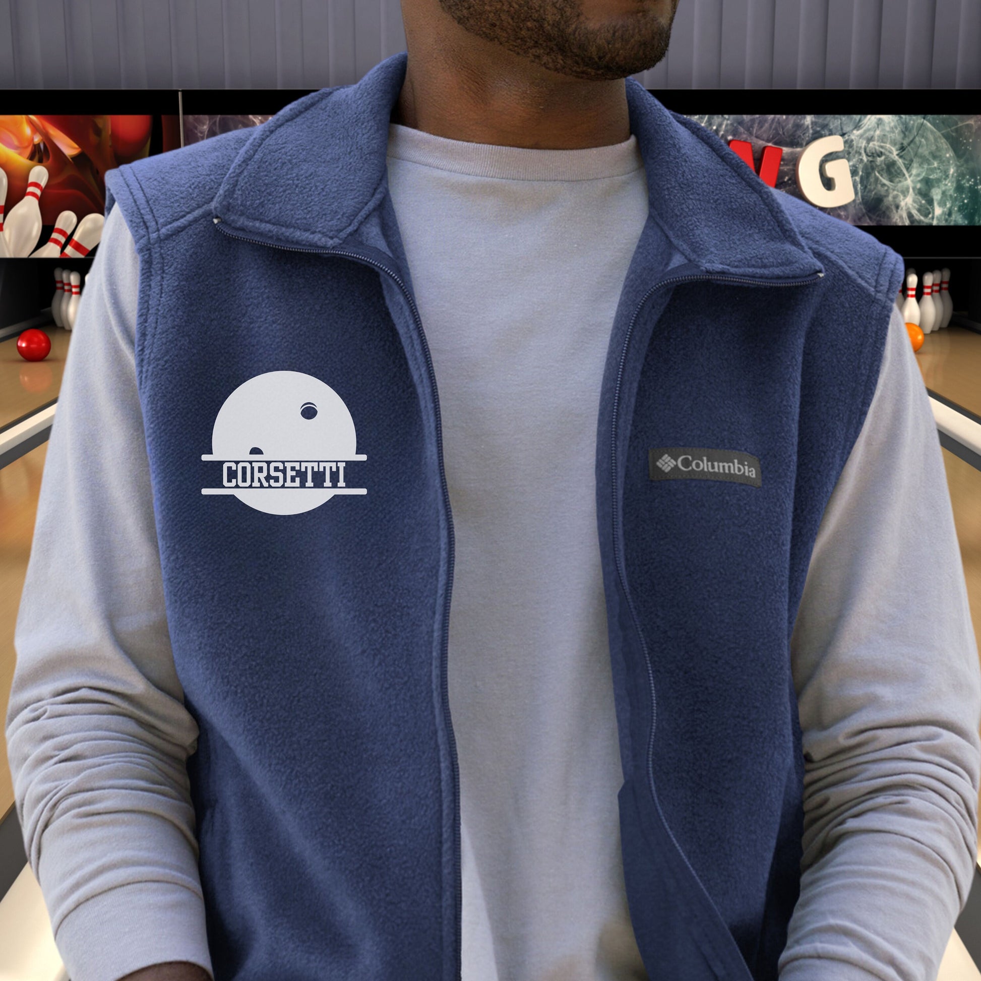 Custom Fleece Bowling Vest, Personalized Bowling Vest, Fleece Sweatshirt, Bowling Jacket, Bowling Sweatshirt, Bowling Team Gift, Bowl Coach