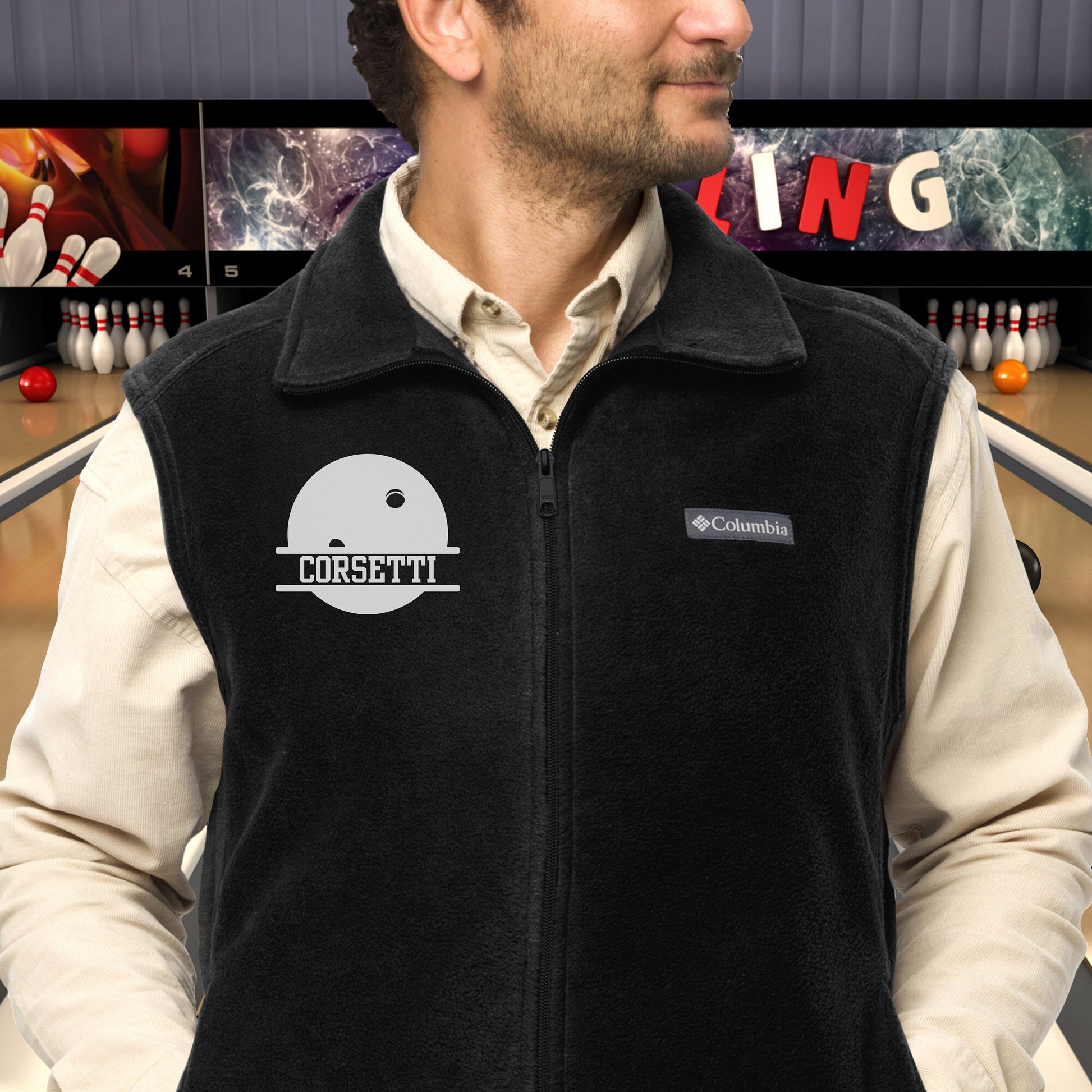 Custom Fleece Bowling Vest, Personalized Bowling Vest, Fleece Sweatshirt, Bowling Jacket, Bowling Sweatshirt, Bowling Team Gift, Bowl Coach
