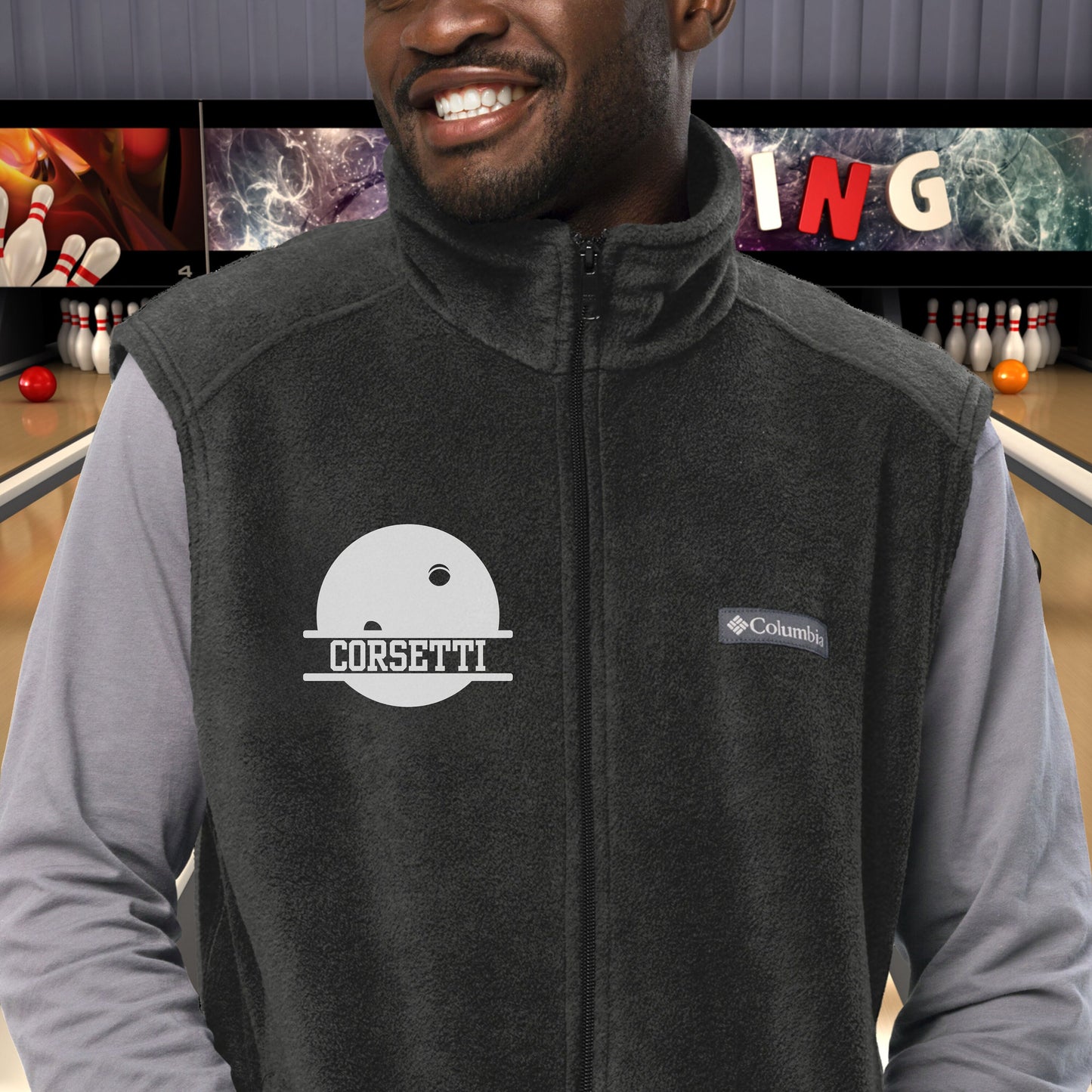 Custom Fleece Bowling Vest, Personalized Bowling Vest, Fleece Sweatshirt, Bowling Jacket, Bowling Sweatshirt, Bowling Team Gift, Bowl Coach