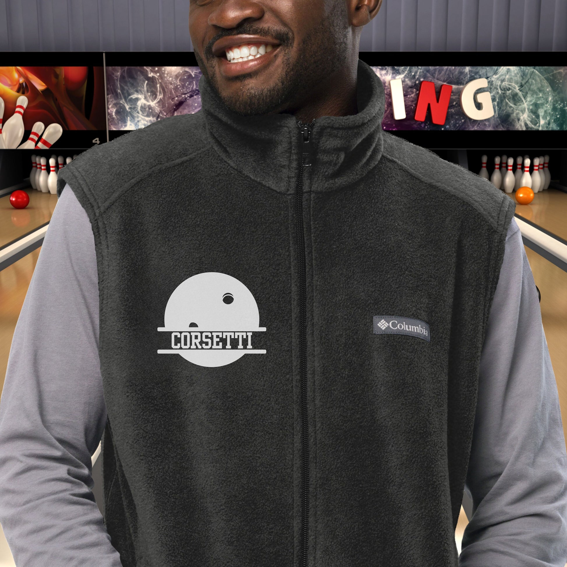 Custom Fleece Bowling Vest, Personalized Bowling Vest, Fleece Sweatshirt, Bowling Jacket, Bowling Sweatshirt, Bowling Team Gift, Bowl Coach
