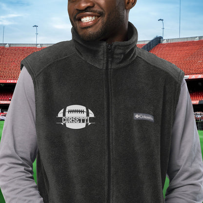 Custom Fleece Football Vest, Personalized Football Vest, Fleece Sweatshirt, Football Jacket, Football Sweatshirt, Football Team Gift, Coach