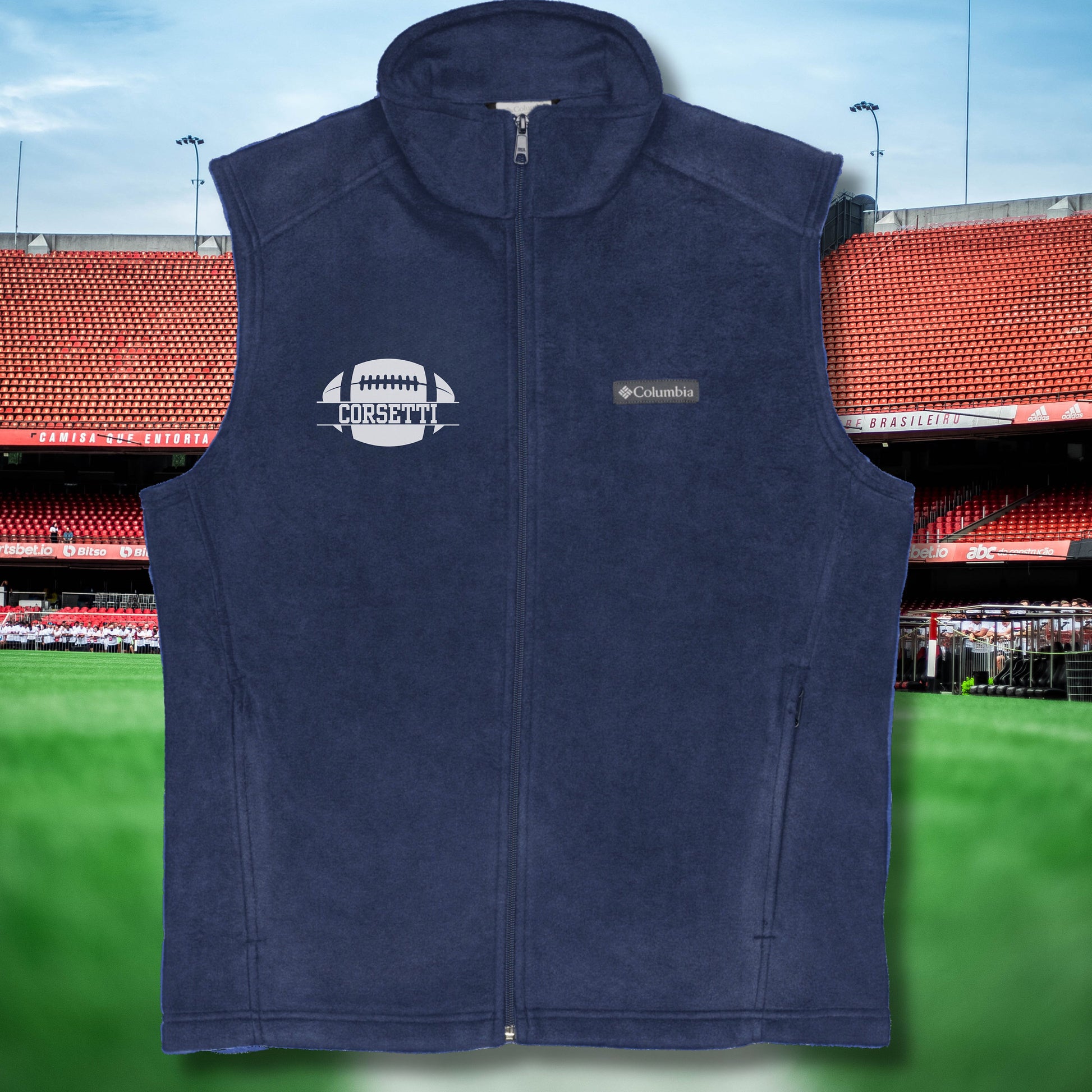 Custom Fleece Football Vest, Personalized Football Vest, Fleece Sweatshirt, Football Jacket, Football Sweatshirt, Football Team Gift, Coach