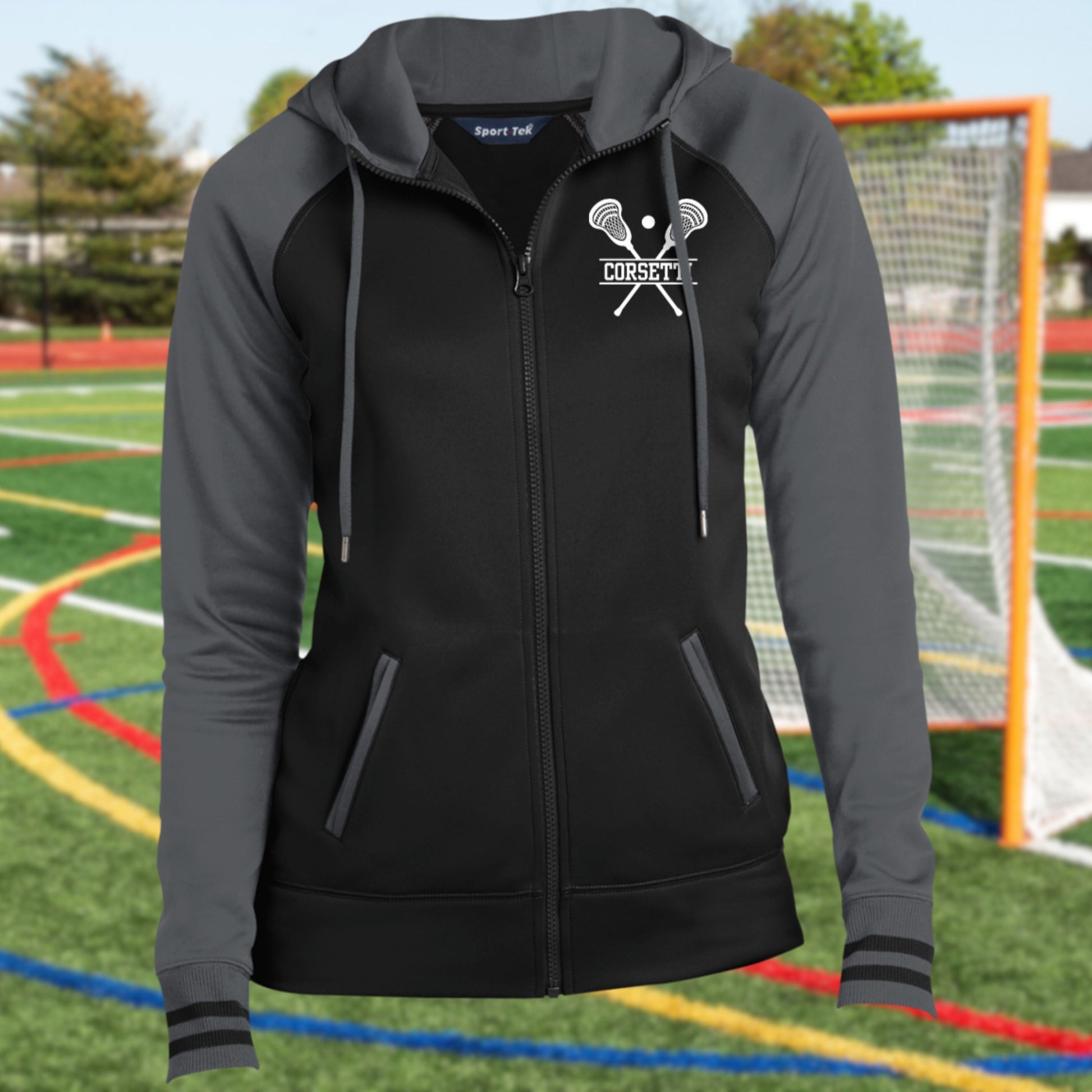 Women's Personalized Lacrosse Sweatshirt, Monogram Lacrosse Fleece, Custom Lacrosse Gift, Lacrosse Team Sweater, Lacrosse Coach Gift, Lax