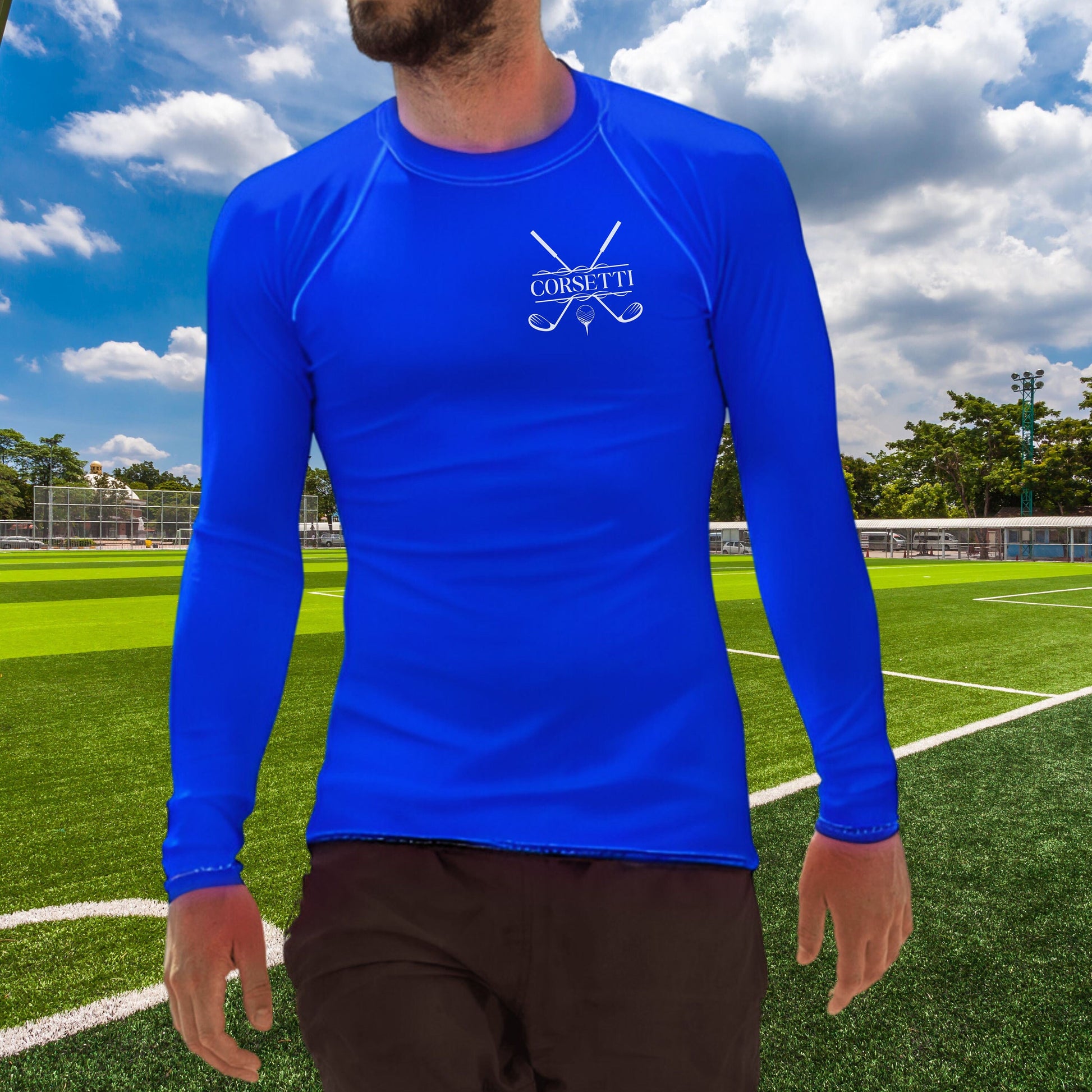 Men's Custom Golf Shirt, Personalized Rash Guard, Golf Undershirt, Dry Fit Undershirt, Men's Spandex Athletic Shirt, Golf Gifts for Men