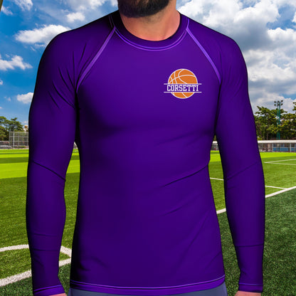 Men's Custom Basketball Shirt, Personalized Rash Guard, Basketball Undershirt, Dry Fit Undershirt, Men's Spandex Athletic Shirt, BBall Gift