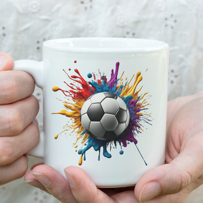 Colorful Soccer Mug, Soccer Coffee Mug, Soccer Team Gift, Soccer Coach Gift, Soccer Ball Mug, Gift for Soccer Player, Soccer Lover Gift