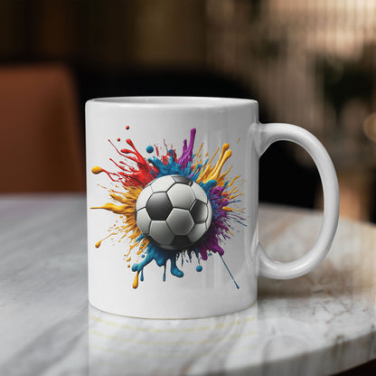 Colorful Soccer Mug, Soccer Coffee Mug, Soccer Team Gift, Soccer Coach Gift, Soccer Ball Mug, Gift for Soccer Player, Soccer Lover Gift