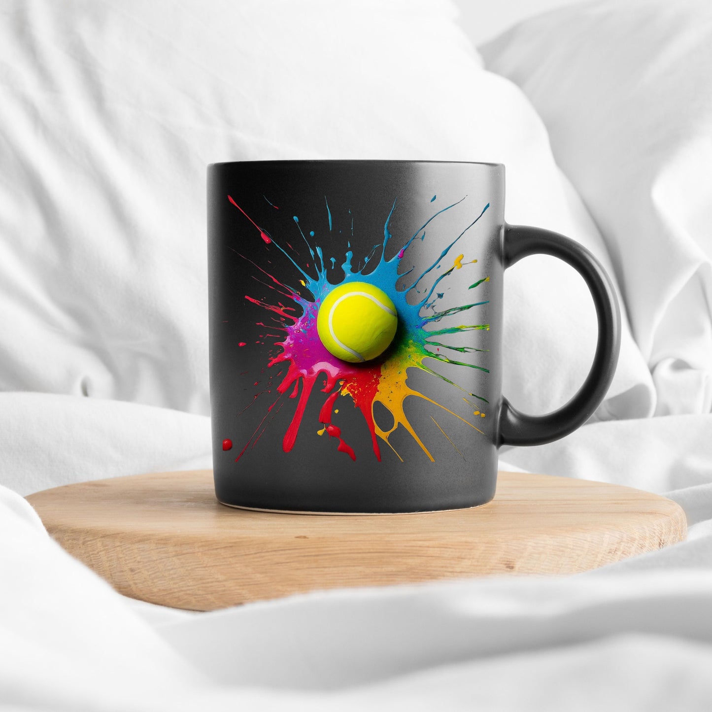 Colorful Tennis Mug, Tennis Coffee Mug, Tennis Team Gift, Tennis Coach Gift, Tennis Ball Mug, Gift for Tennis Player, Tennis Lover Gift