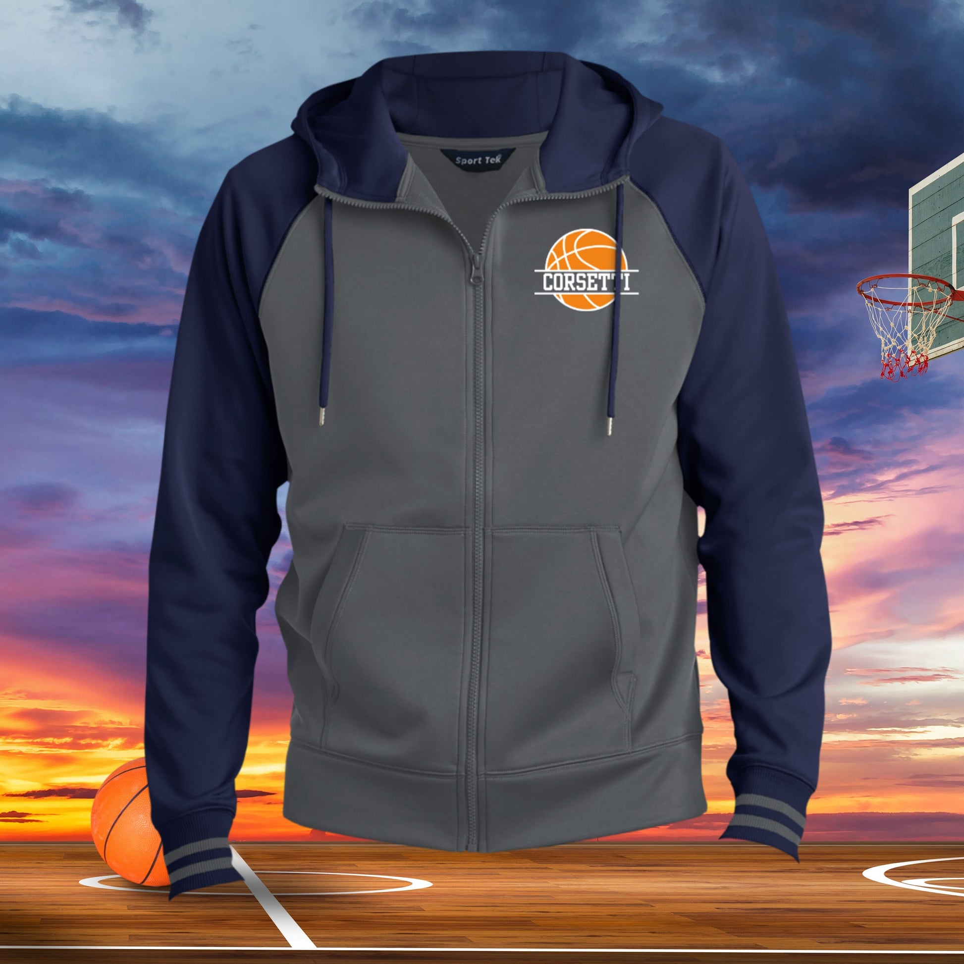 Men's Personalized Basketball Sweatshirt, Monogram Basketball Fleece, Custom Basketball Gift, Basketball Team Sweater, Basketball Coach Gift