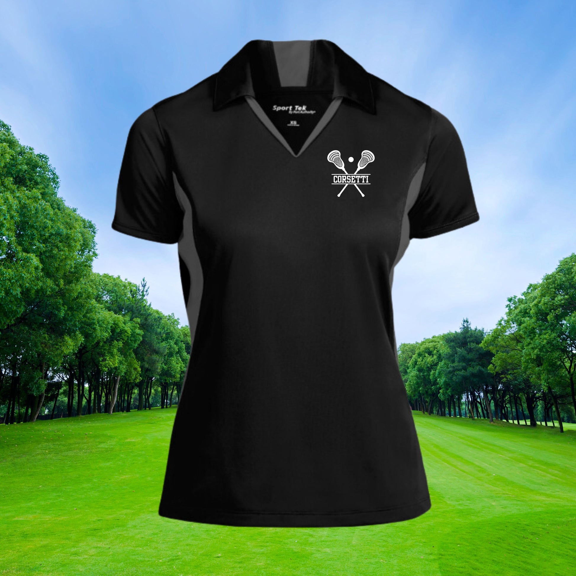 Women's Custom Lacrosse Polo, Personalized Lacrosse Polo, Women's Lacrosse Polo, Lacrosse Team Gift, Lacrosse Coach Gift, Lax Player Gift