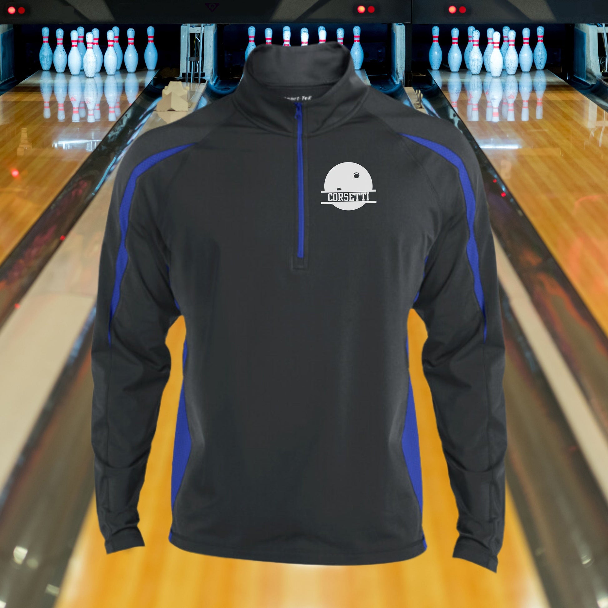Personalized Bowling Sweatshirt, Custom Half Zip Pullover Sweater, Custom Bowler Gift, Bowling Shirt, Bowling Team Gift, Bowling Monogram