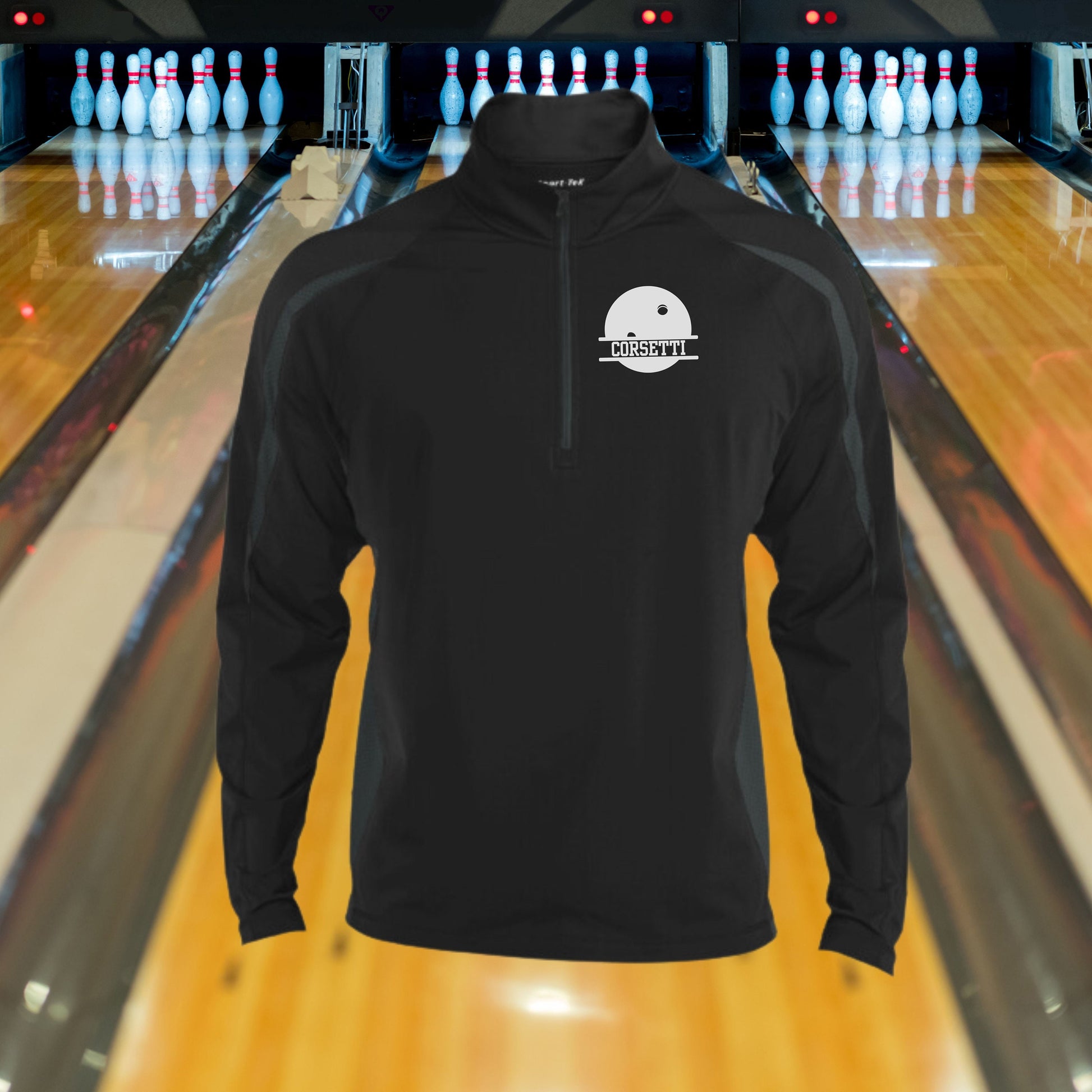Personalized Bowling Sweatshirt, Custom Half Zip Pullover Sweater, Custom Bowler Gift, Bowling Shirt, Bowling Team Gift, Bowling Monogram