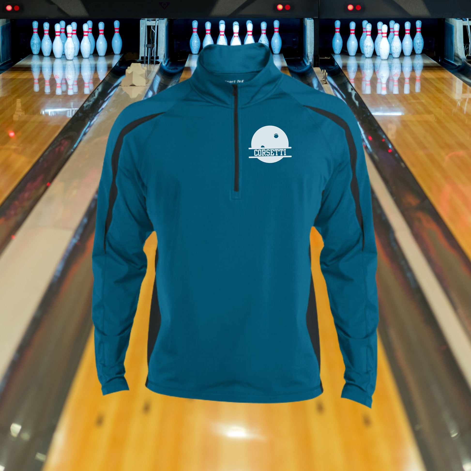 Personalized Bowling Sweatshirt, Custom Half Zip Pullover Sweater, Custom Bowler Gift, Bowling Shirt, Bowling Team Gift, Bowling Monogram