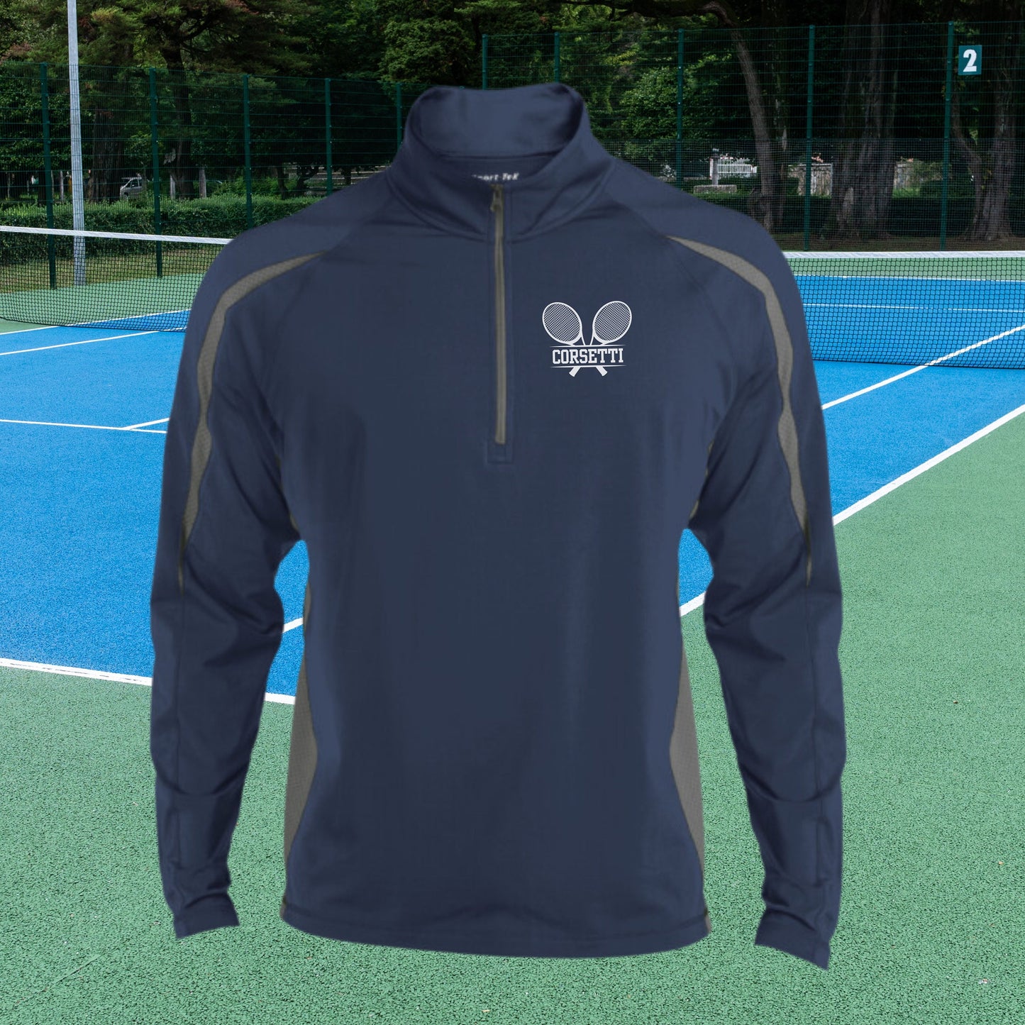 Personalized Tennis Sweatshirt, Custom Half Zip Pullover Sweater, Custom Tennis Gift, Tennis Coach Gift, Tennis Team Gift, Tennis Monogram