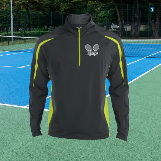Personalized Tennis Sweatshirt, Custom Half Zip Pullover Sweater, Custom Tennis Gift, Tennis Coach Gift, Tennis Team Gift, Tennis Monogram