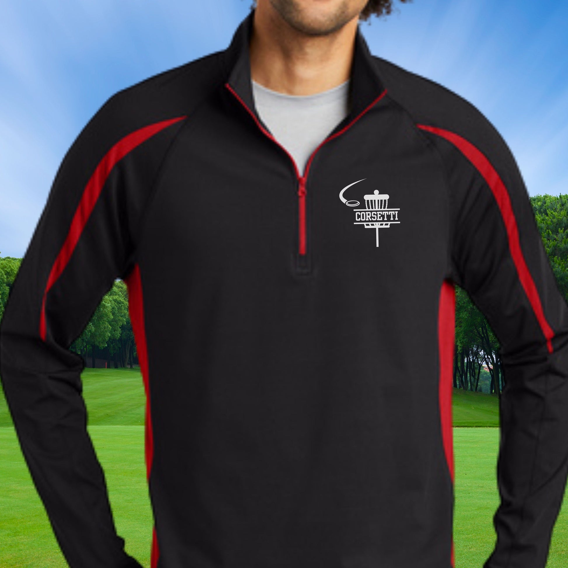 Personalized Disc Golf Sweatshirt, Custom Half Zip Pullover Sweater, Custom Disc Golf Gift, Disc Golf Gifts for Men, Great Gift for Husband