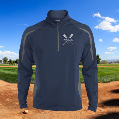 Personalized Baseball Sweatshirt, Custom Half Zip Pullover Sweater, Custom Baseball Gift, Perfect Baseball Coach Gift, Baseball Team Gift