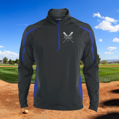 Personalized Baseball Sweatshirt, Custom Half Zip Pullover Sweater, Custom Baseball Gift, Perfect Baseball Coach Gift, Baseball Team Gift