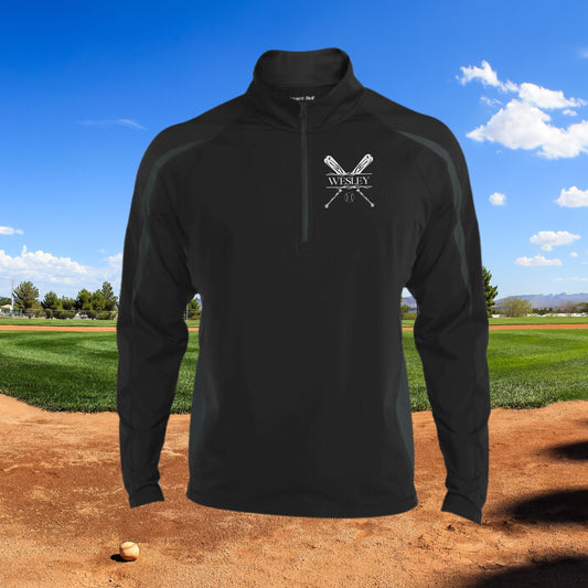 Personalized Baseball Sweatshirt, Custom Half Zip Pullover Sweater, Custom Baseball Gift, Perfect Baseball Coach Gift, Baseball Team Gift