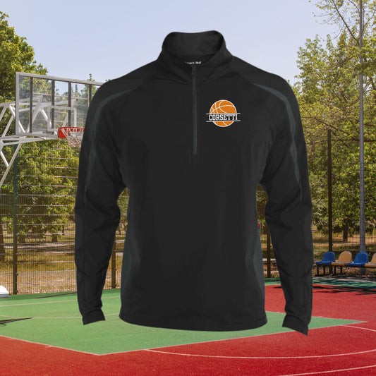 Personalized Basketball Sweatshirt, Custom Half Zip Pullover Sweater, Custom Basketball Gift, Basketball Coach Gift, Basketball Team Gift