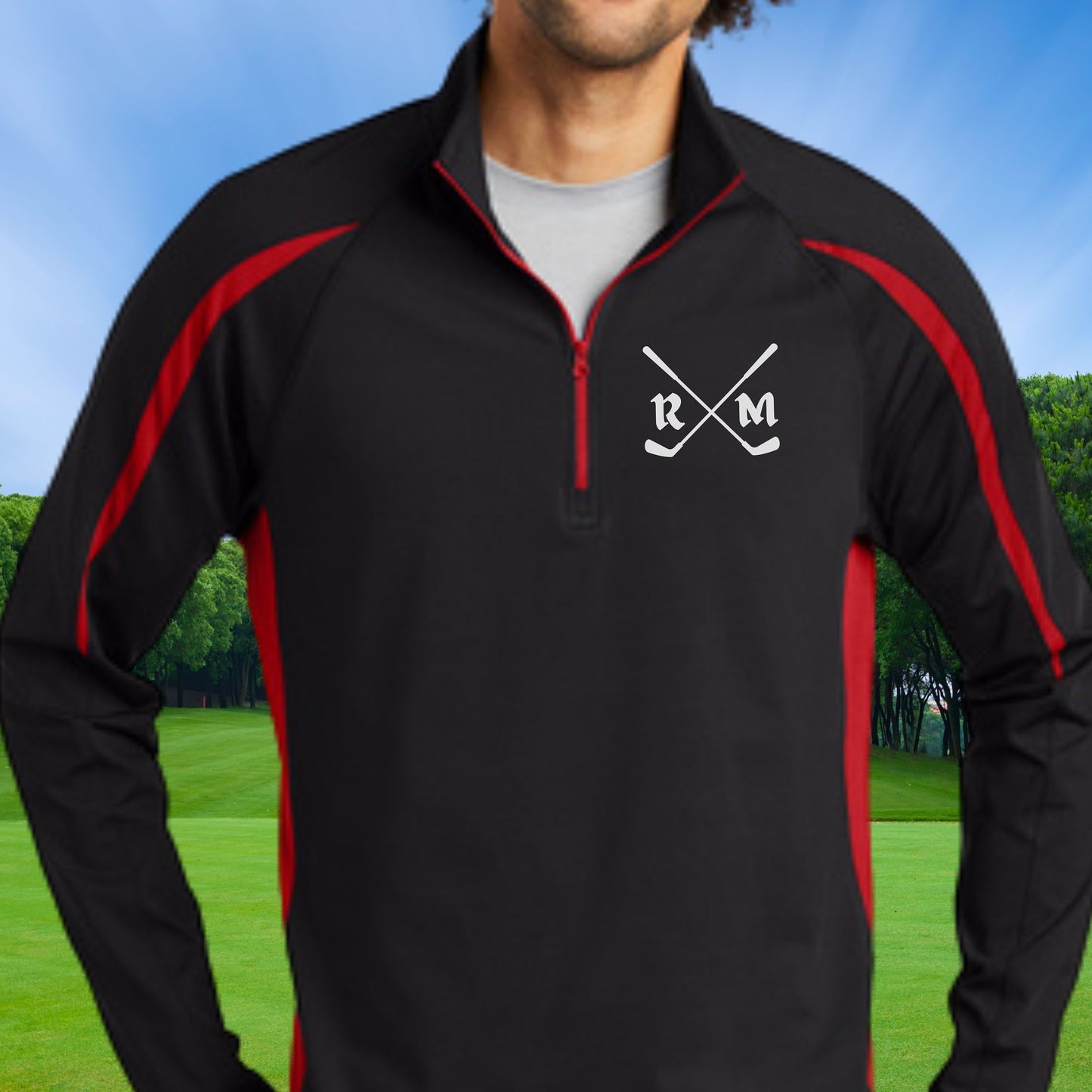 Personalized Golf Sweatshirt, Custom Half Zip Pullover Sweater, Custom Golf Gift, Golf Gifts for Men, Perfect Gift for Dad, Gift for Husband