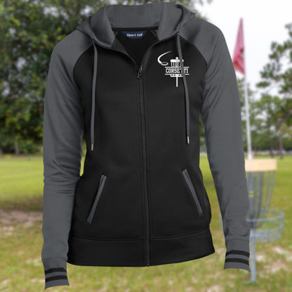 Women's Personalized Disc Golf Sweatshirt, Monogram Disc Golf Fleece, Custom Disc Golf Gift,, Women's Disc Golf Gift, Gift for Disc Golf