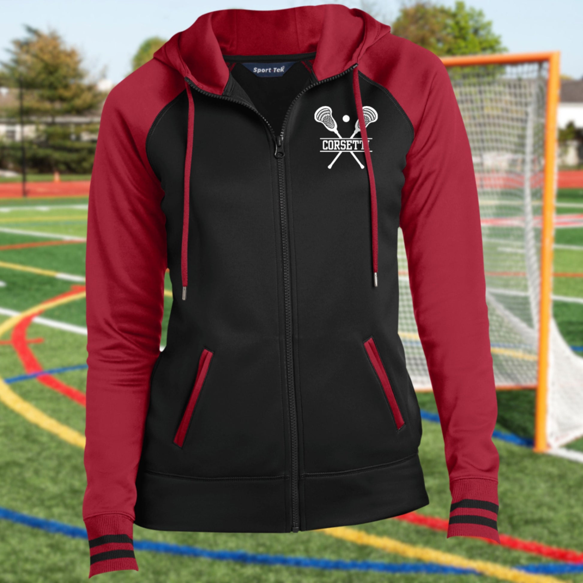 Women's Personalized Lacrosse Sweatshirt, Monogram Lacrosse Fleece, Custom Lacrosse Gift, Lacrosse Team Sweater, Lacrosse Coach Gift, Lax