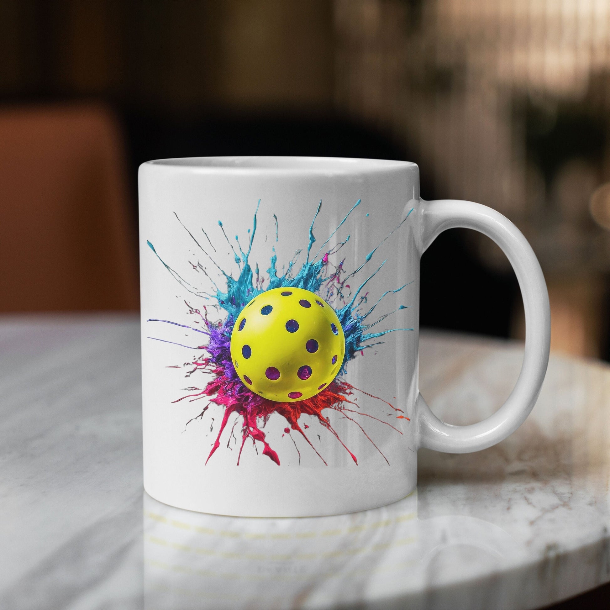 Colorful Pickleball Mug, Pickle Ball Coffee Mug, Pickleball Gifts, Gift for Dad, Gift for Grandfather, Pickleball Lover Gift, Gift for Mom