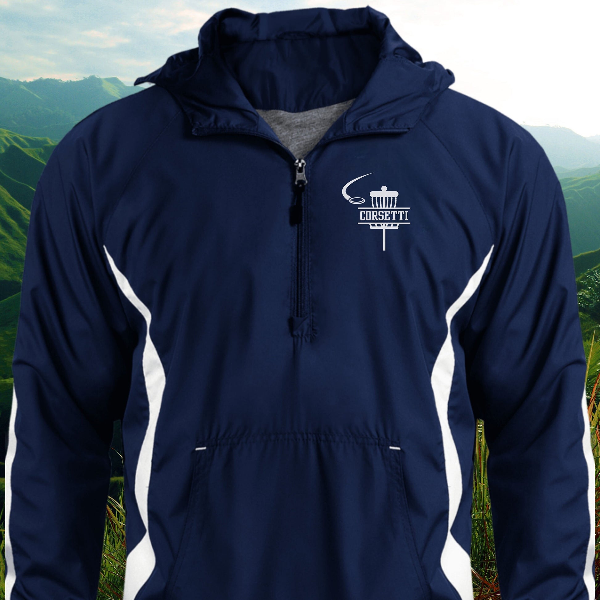 Personalized Disc Golf Jacket, Custom Half-Zip Anorak, Custom Disc Golf Gift, Disc Golf Gift for Men, Gift for Husband, Gift for Boyfriend