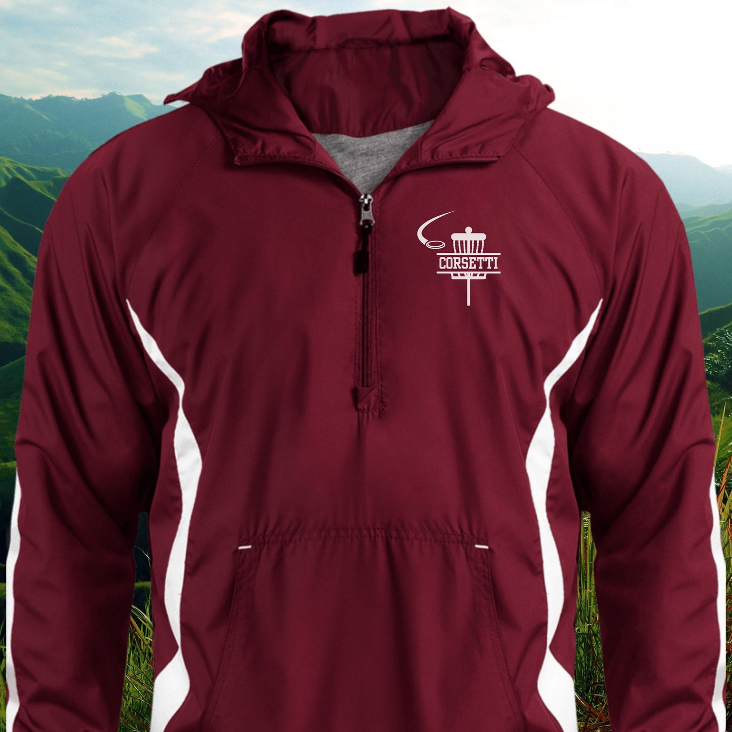 Personalized Disc Golf Jacket, Custom Half-Zip Anorak, Custom Disc Golf Gift, Disc Golf Gift for Men, Gift for Husband, Gift for Boyfriend